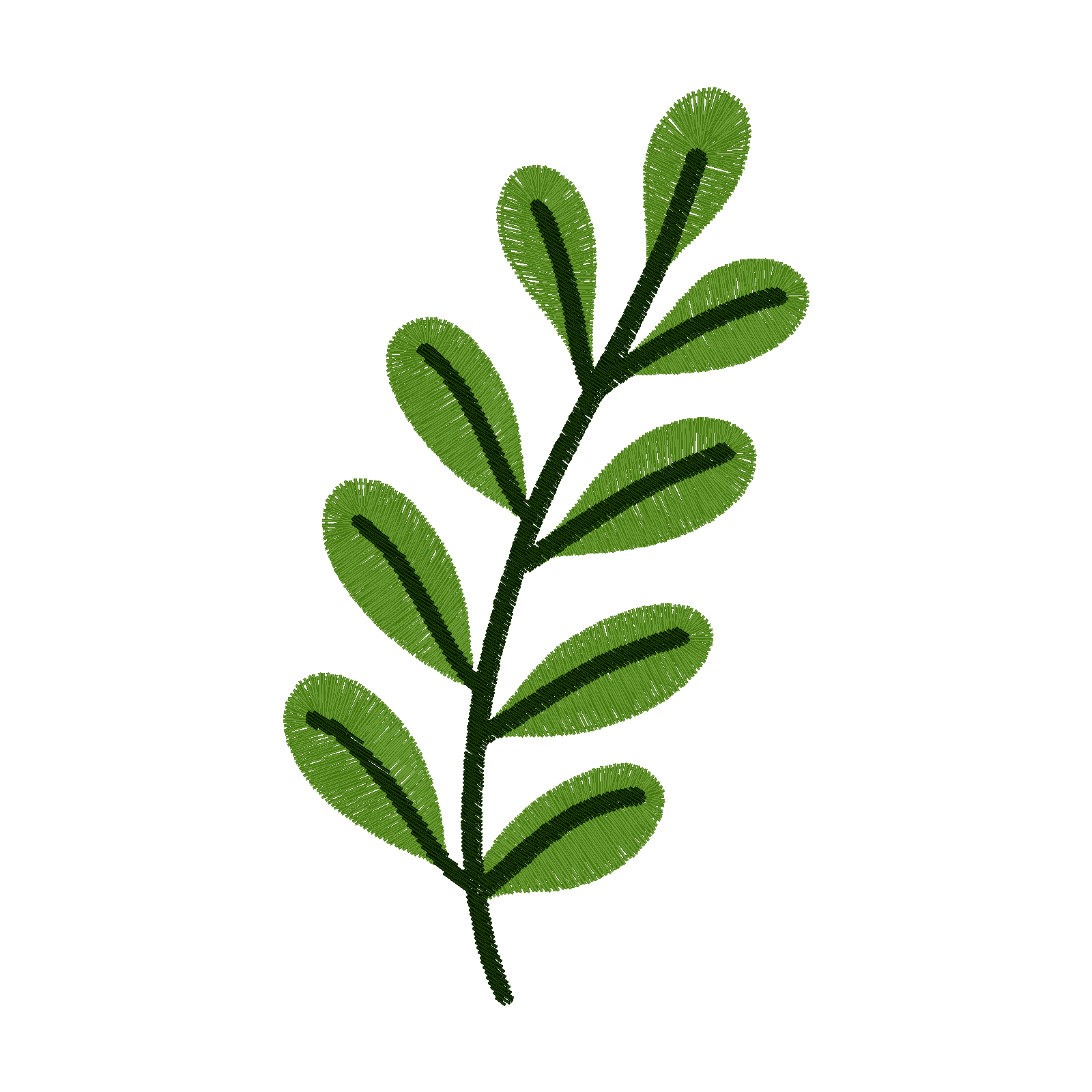 Spring Leaf Spray digital stitch preview
