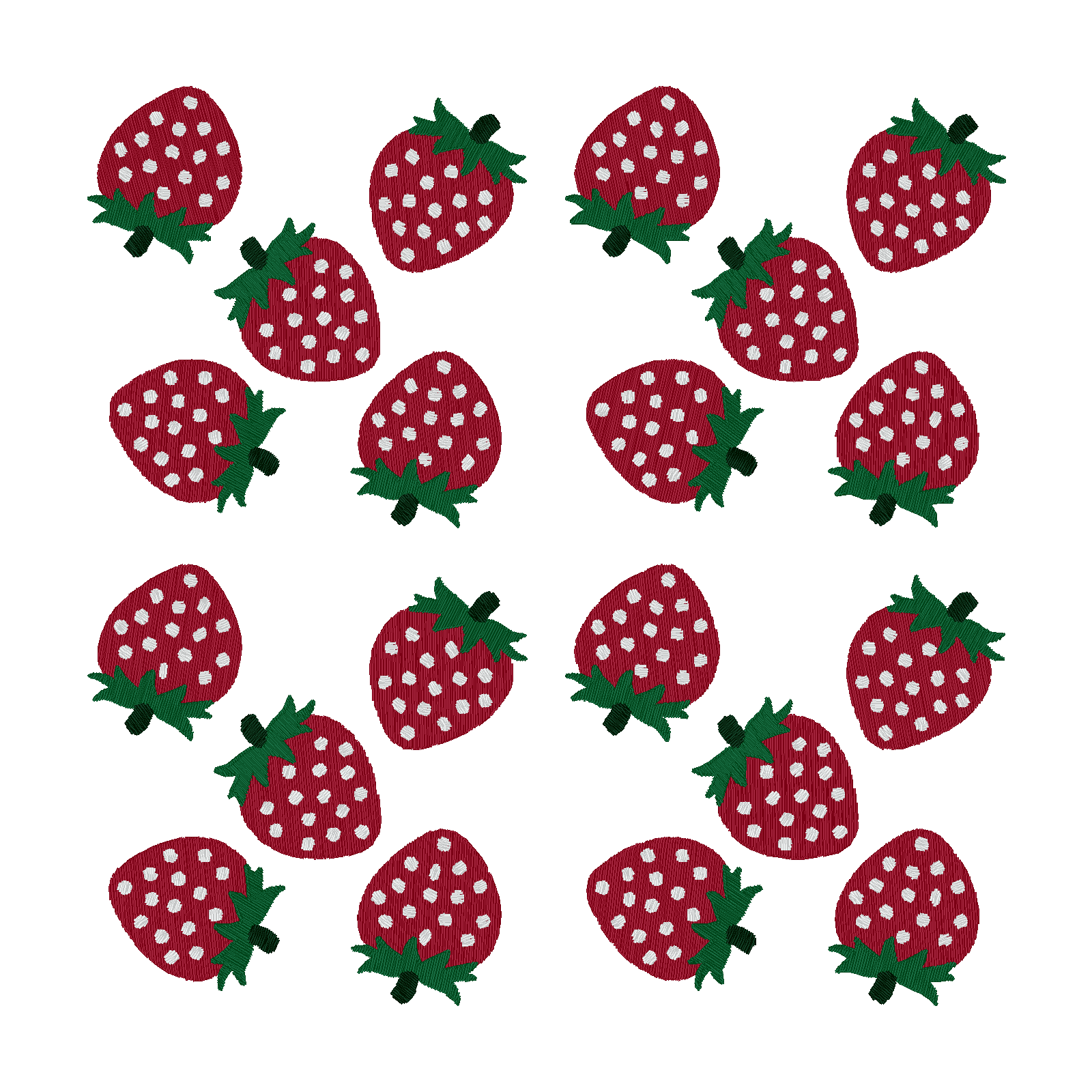 Strawberry Pattern digital stitch preview