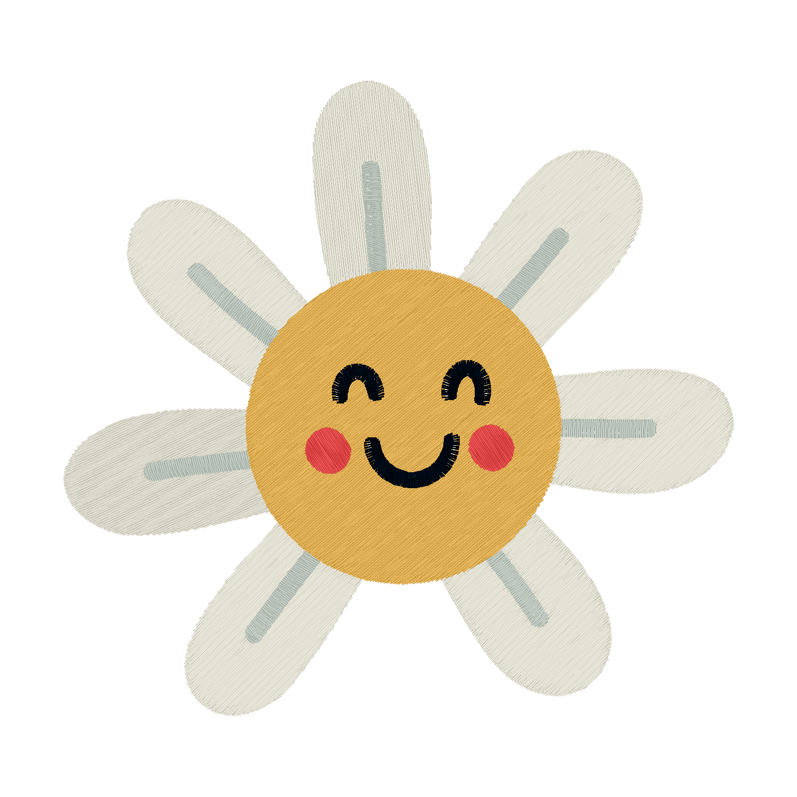 Sunny Smiles Daisy digital stitch preview