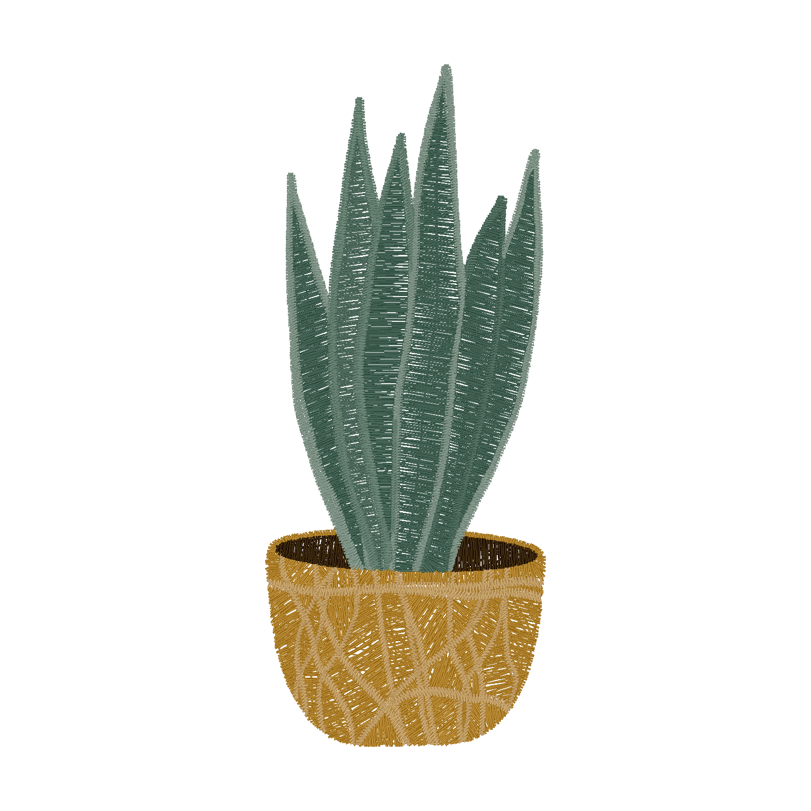 Sunwoven Snake Plant digital stitch preview