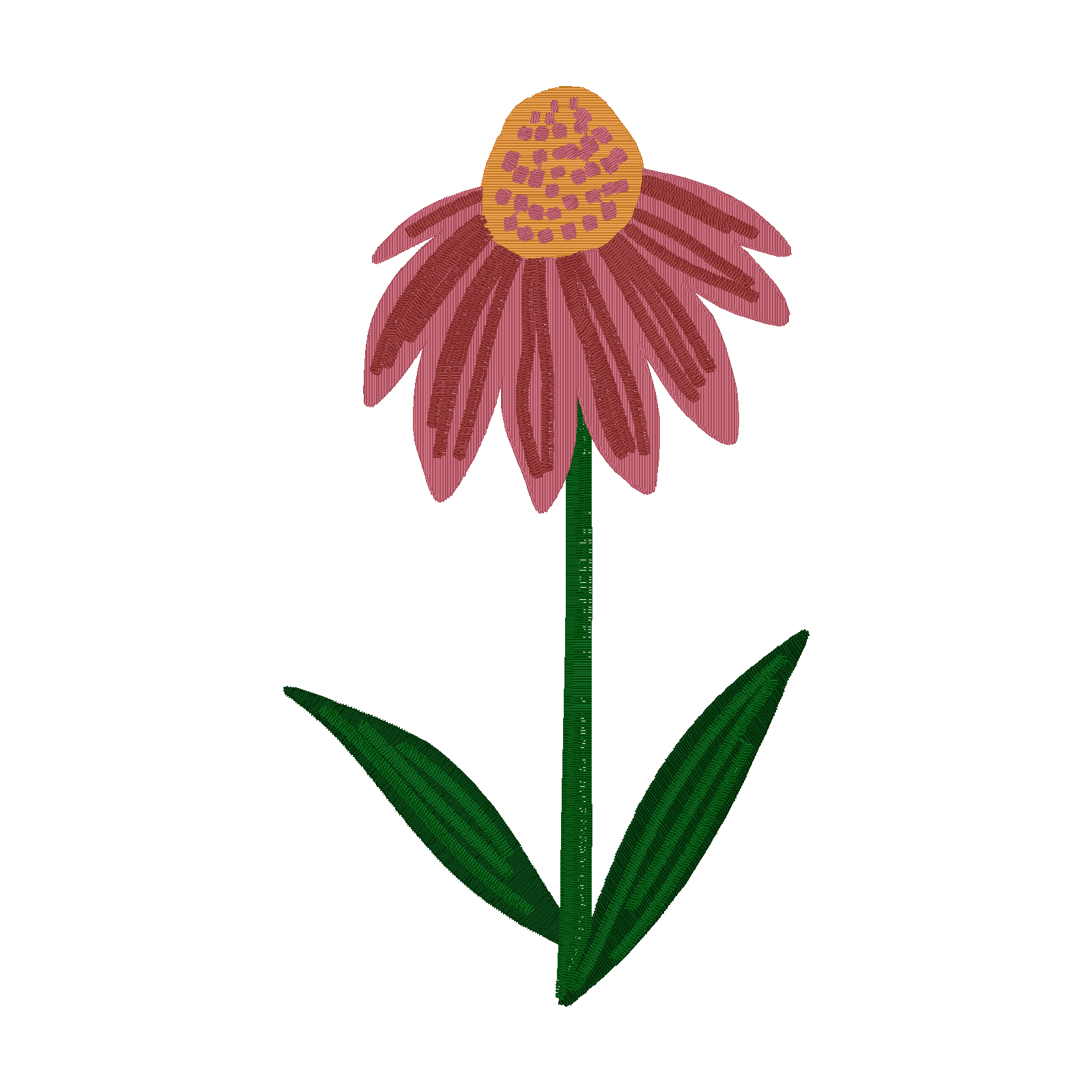 Sweet Coneflower digital stitch preview