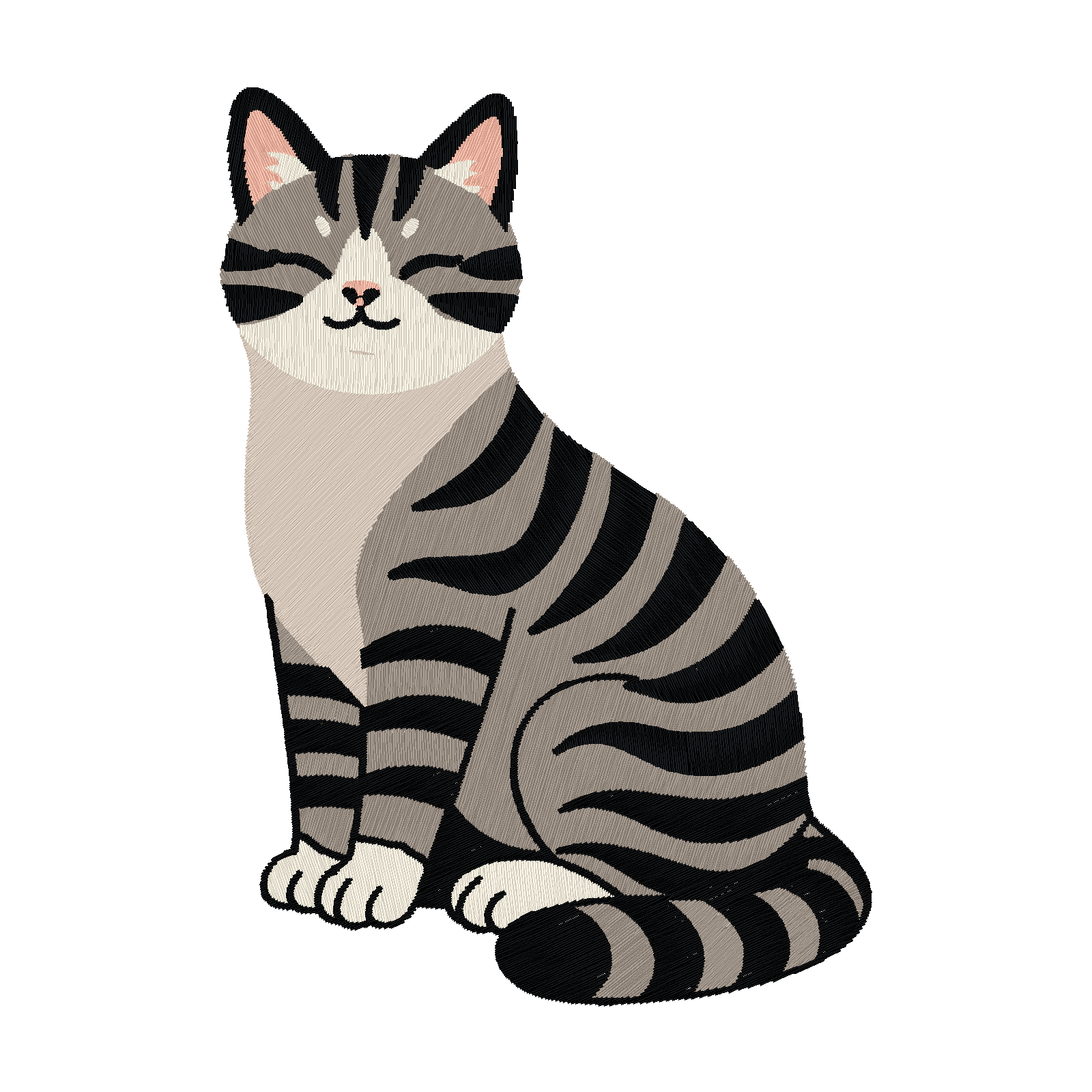 Tabby digital stitch preview