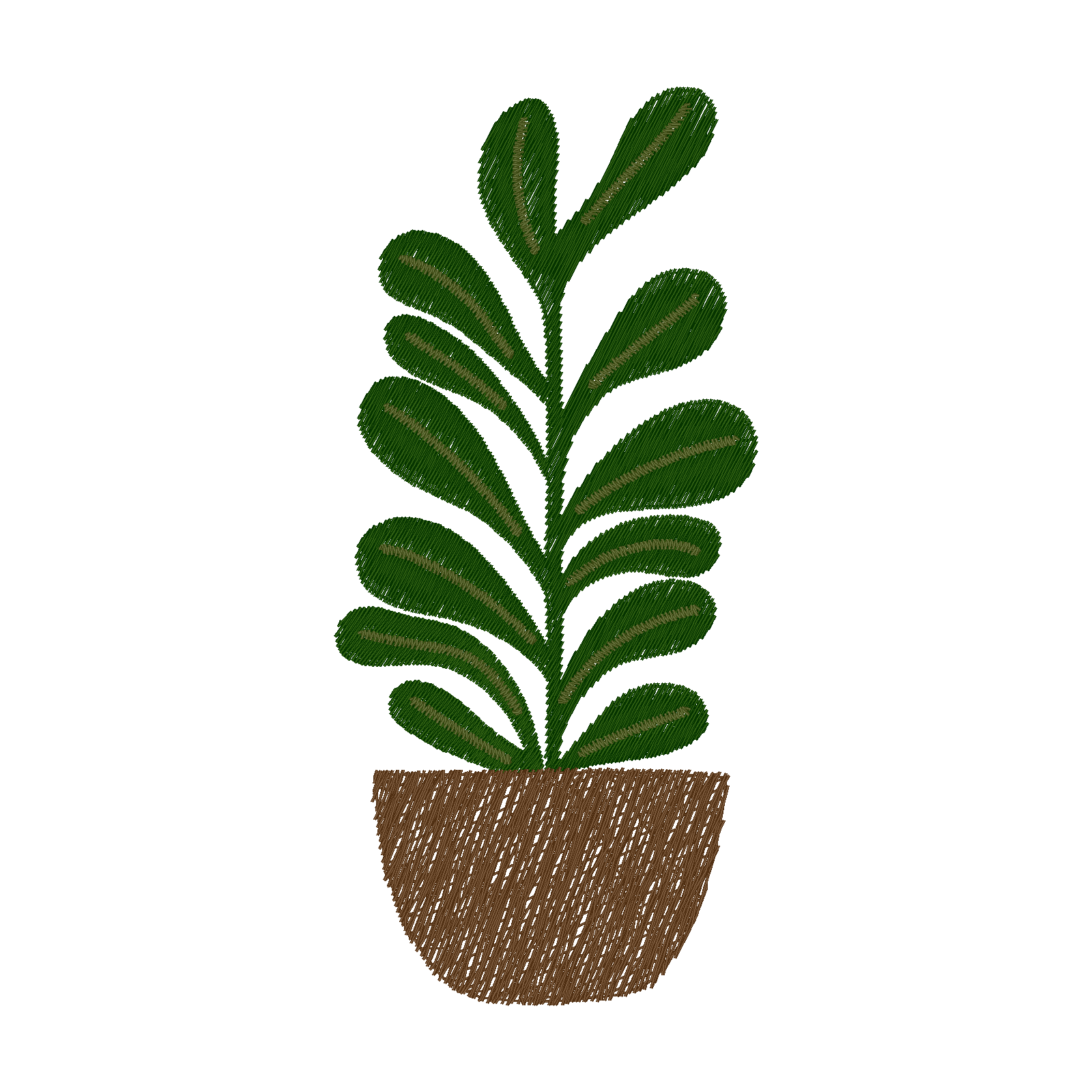 Tall Succulent digital stitch preview