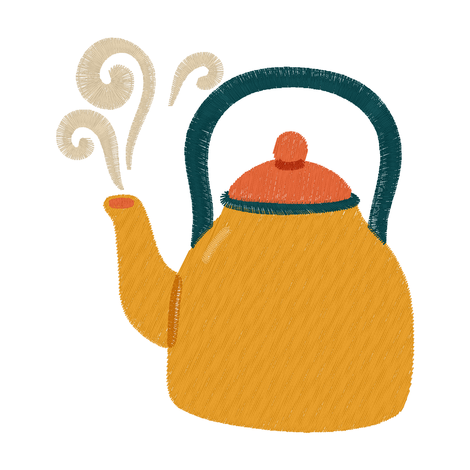 Tea Kettle digital stitch preview