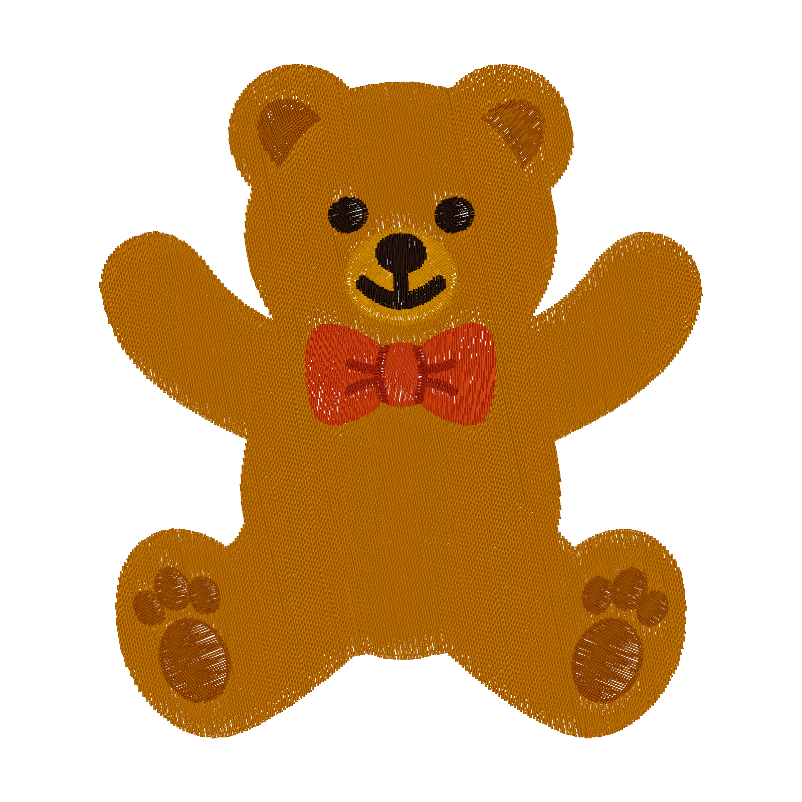 Teddy Bear digital stitch preview