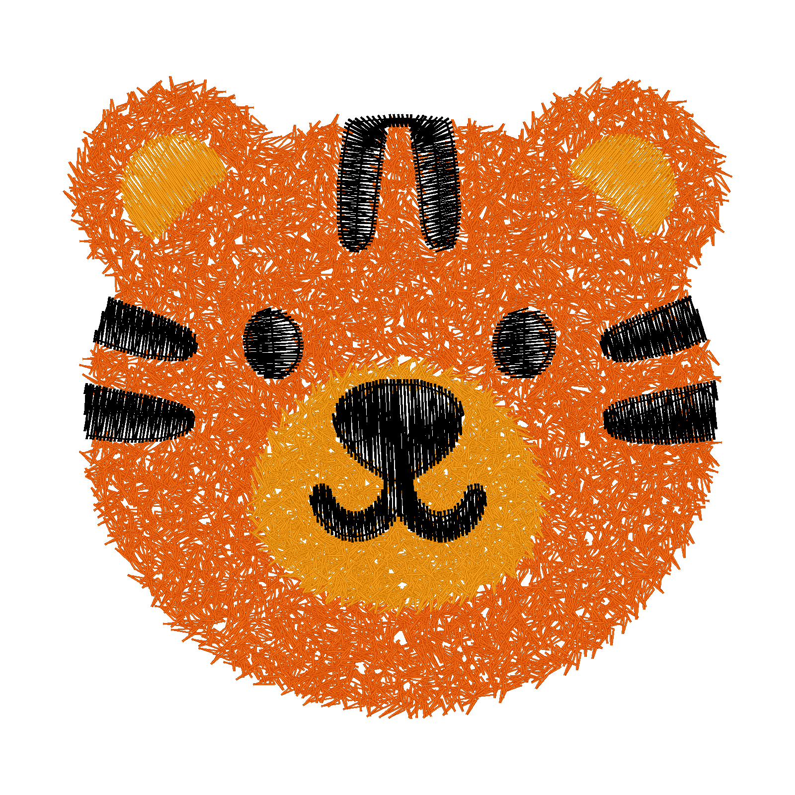 Tiger digital stitch preview