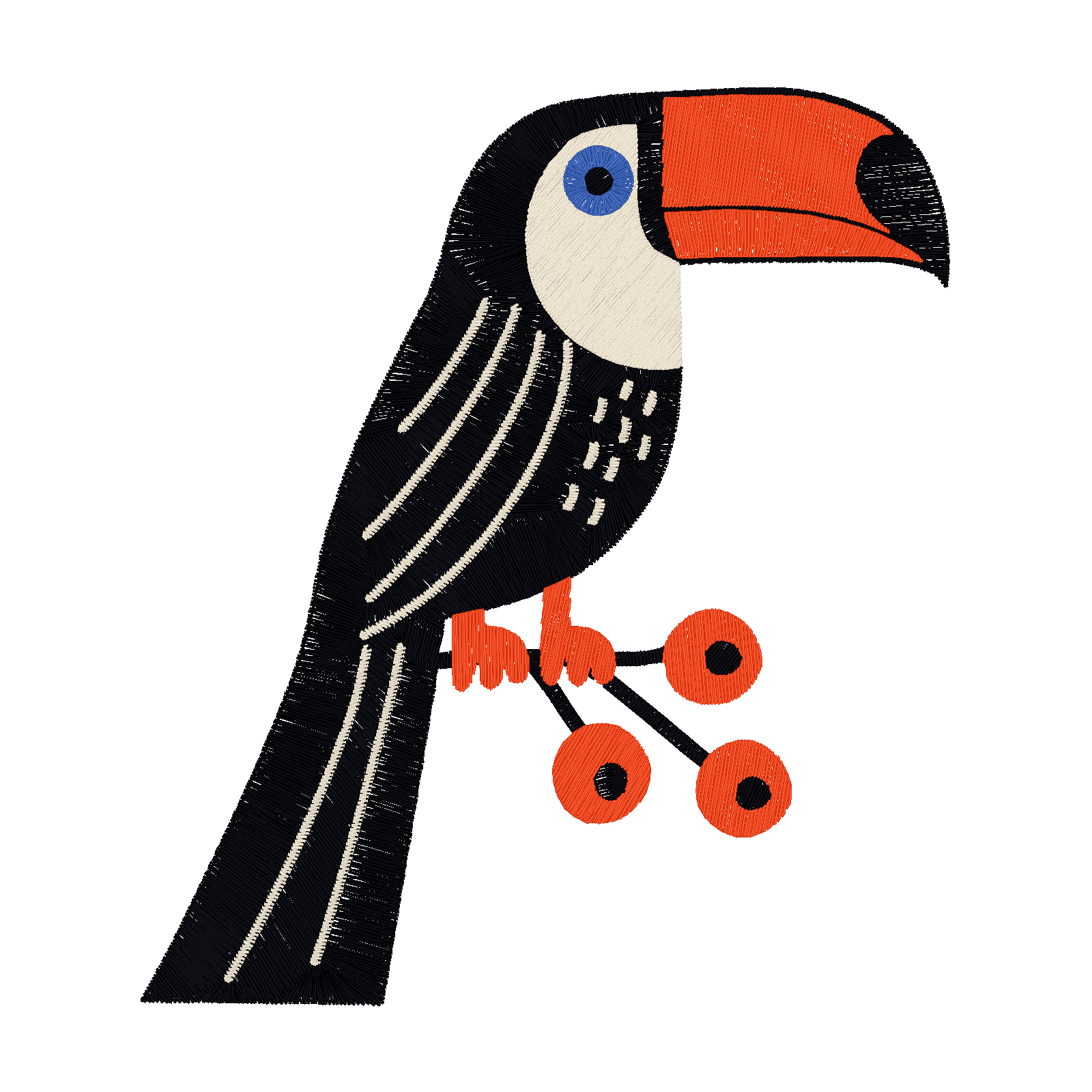 Toucan Tango digital stitch preview
