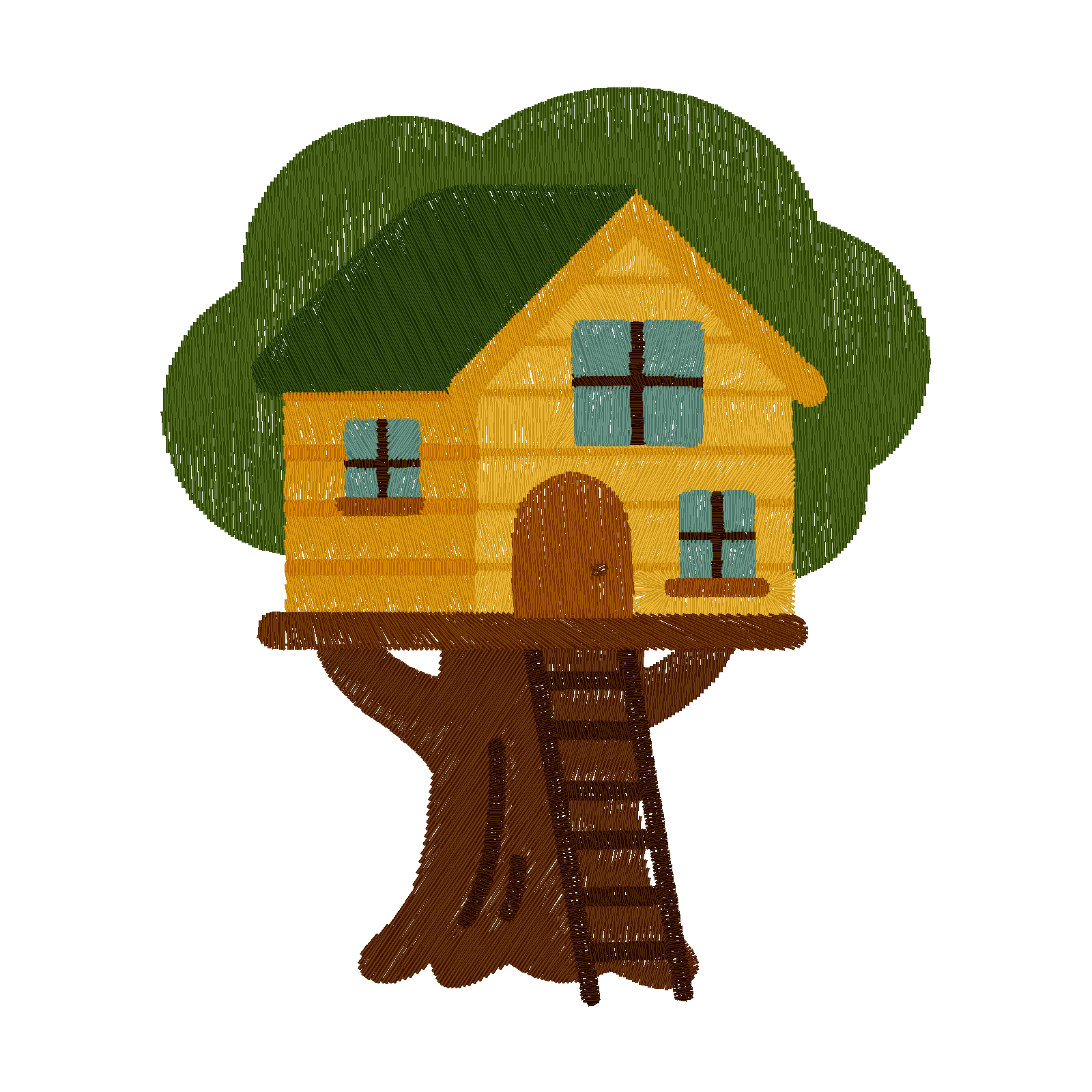 Treehouse digital stitch preview