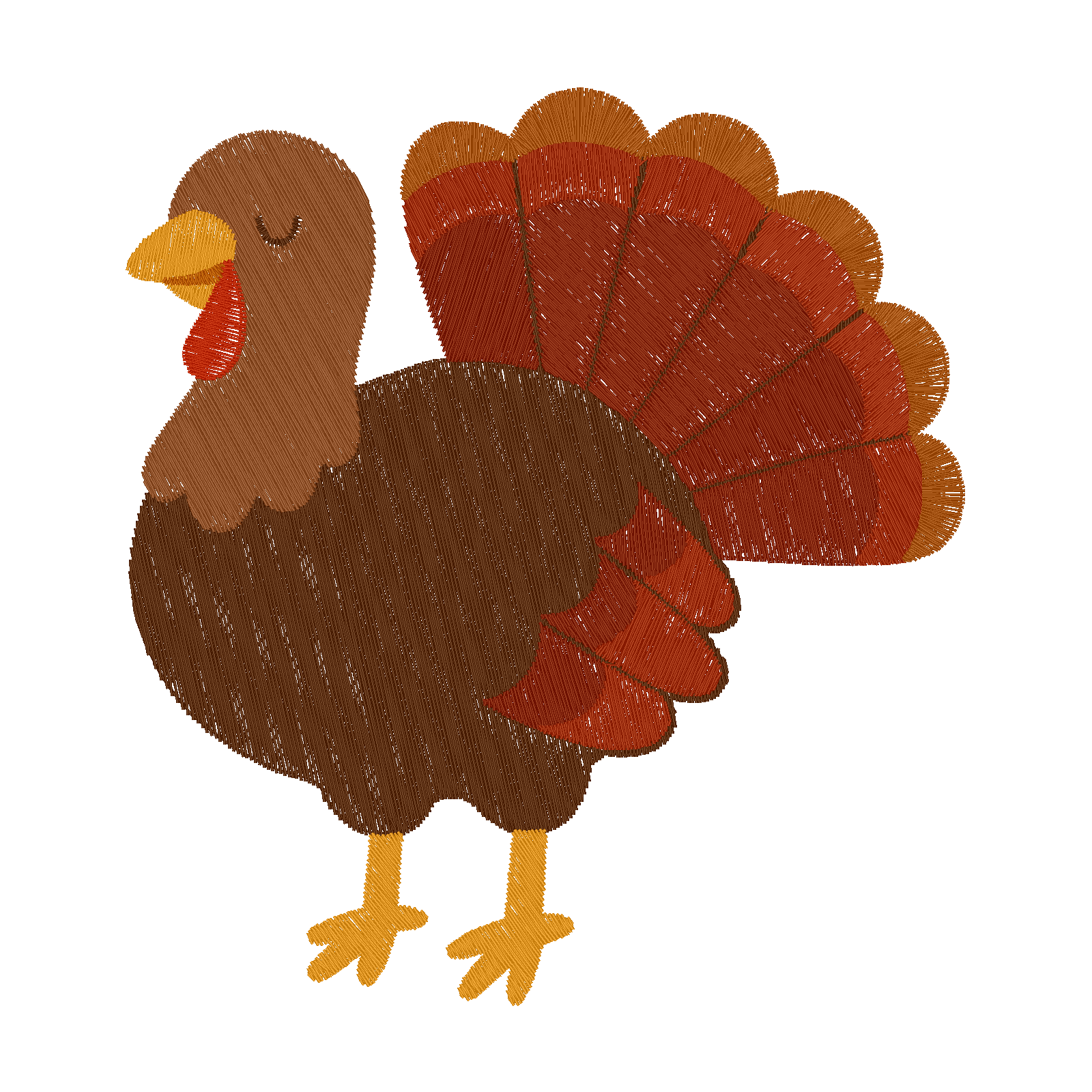 Turkey digital stitch preview