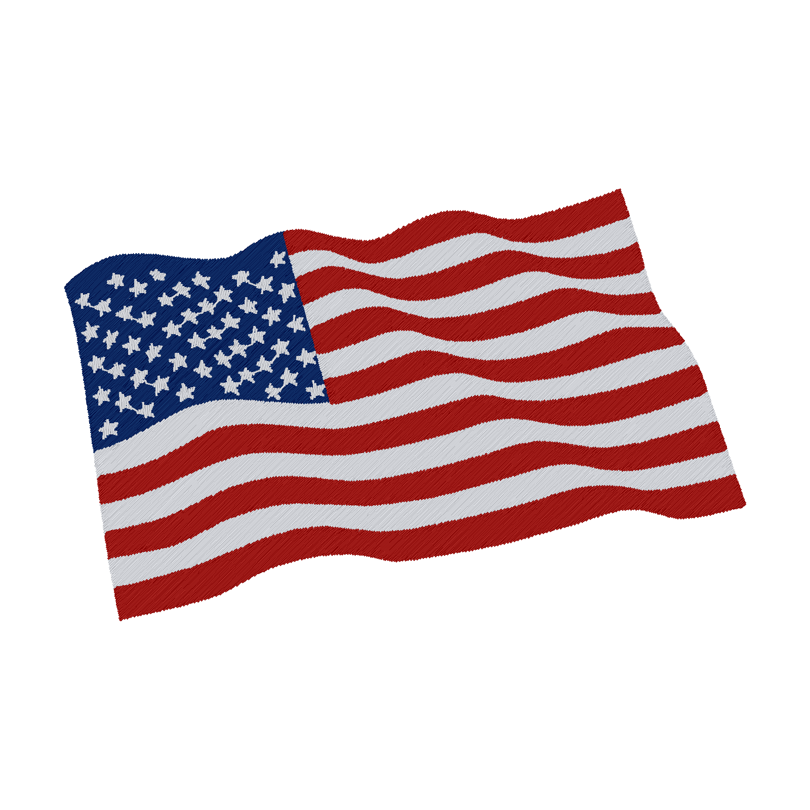 US Flag digital stitch preview