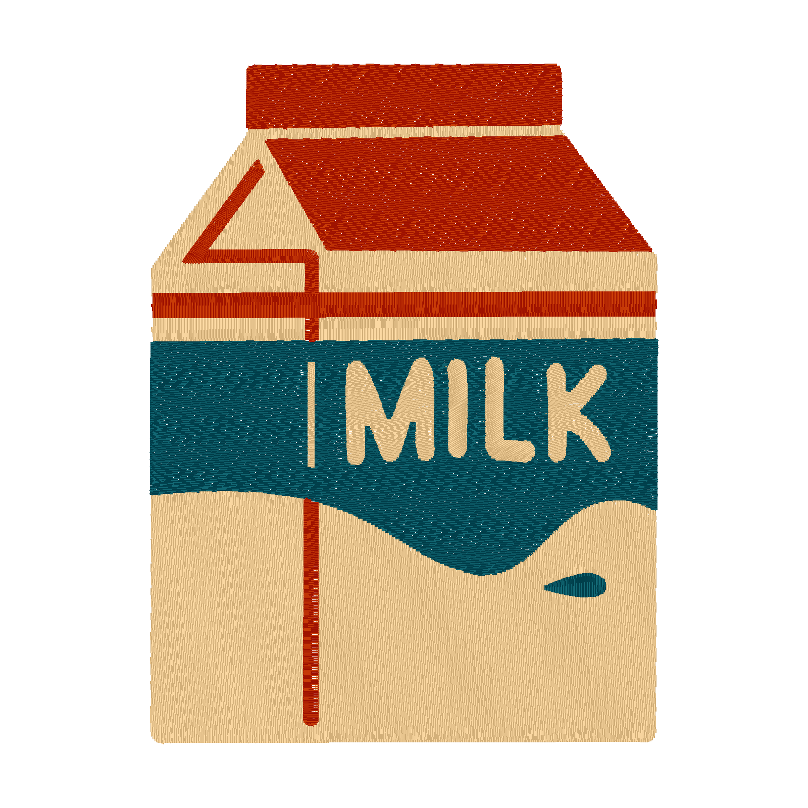 Vintage Milk Carton digital stitch preview