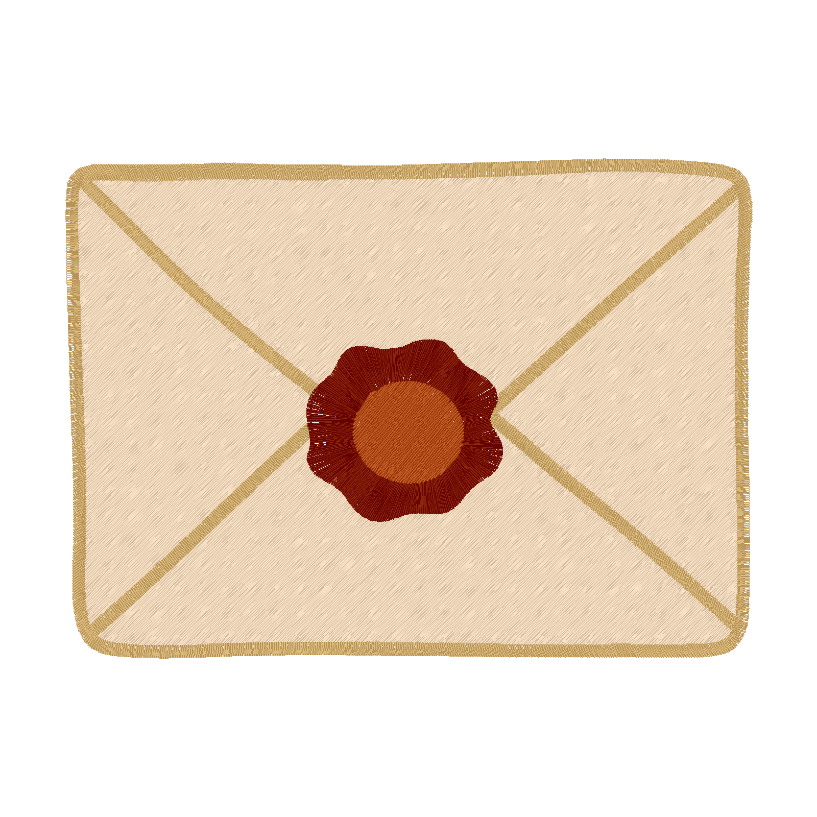 Wax Sealed Envelope digital stitch preview