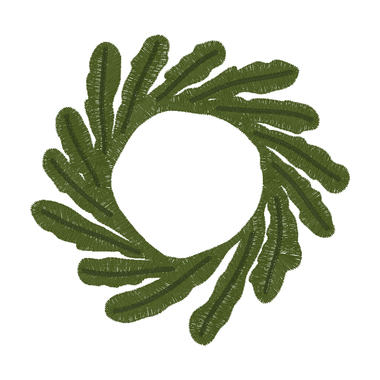 Wreath digital stitch preview